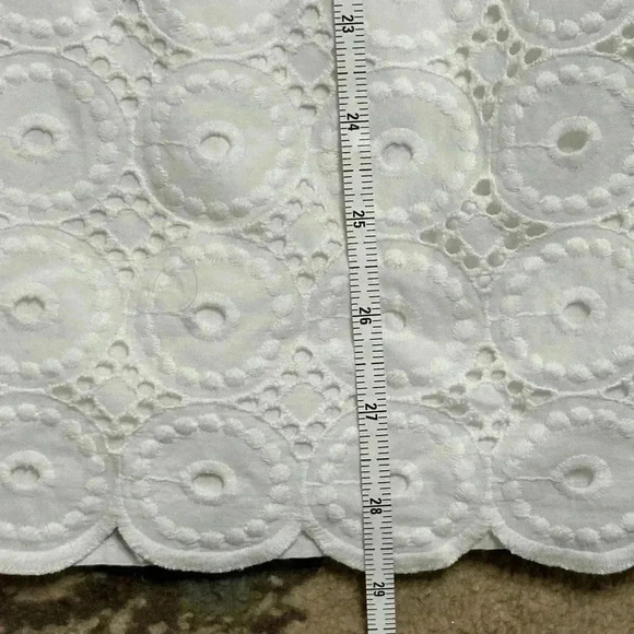 Lilly Pulitzer Womens White Eyelet Cotton Betsey Strapless Dress Sz 2 - Picture 7 of 8